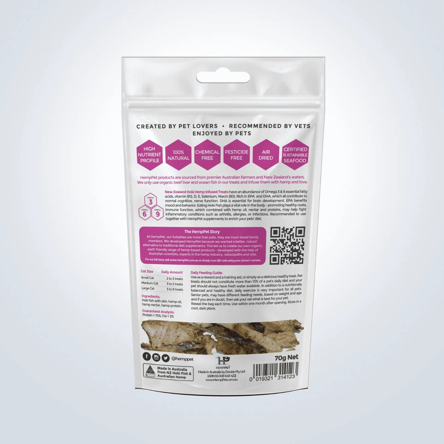 HempPet Hemp Infused Hoki Fish Cat Treats