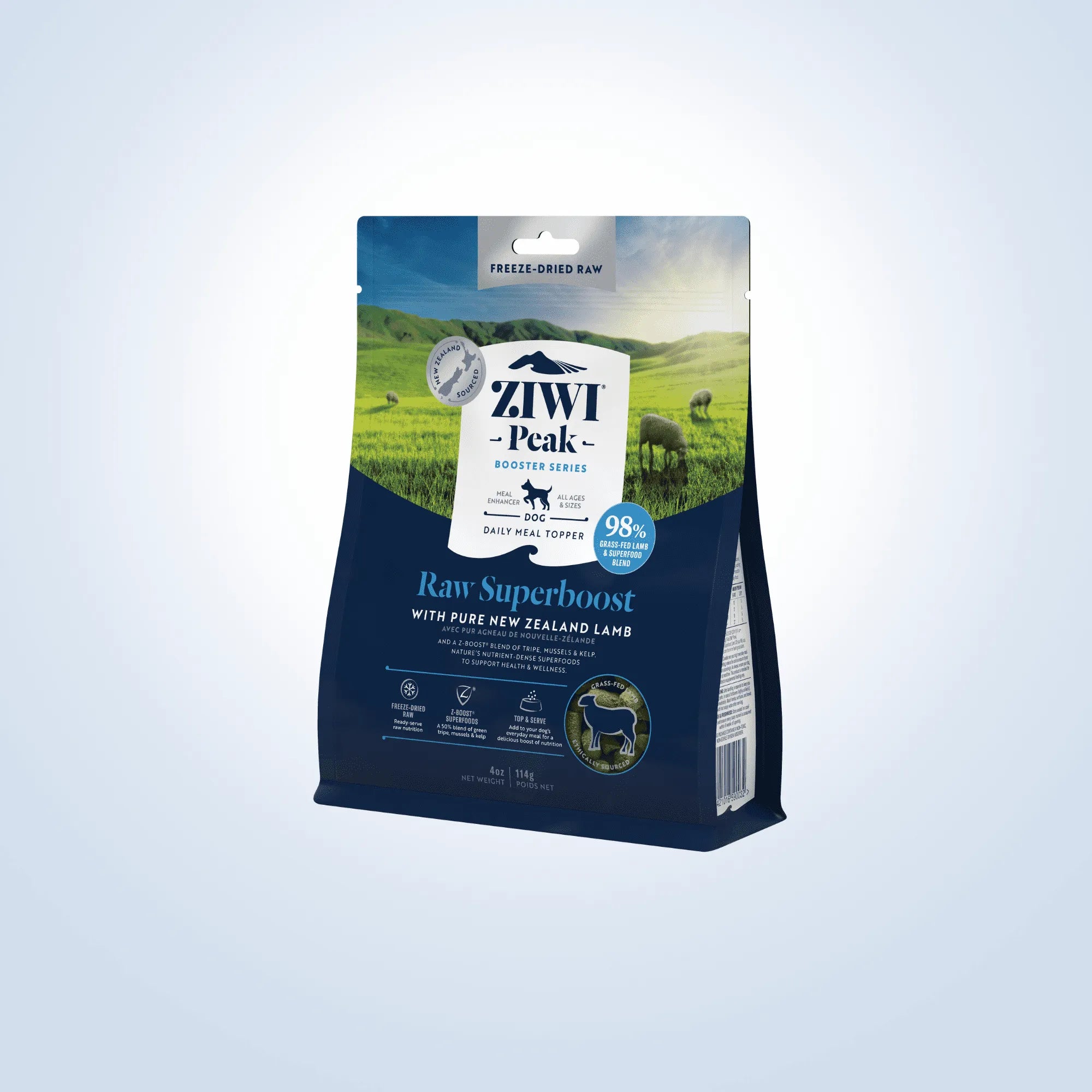 Ziwi Peak Freeze Dried Dog Superboost Lamb 114g –