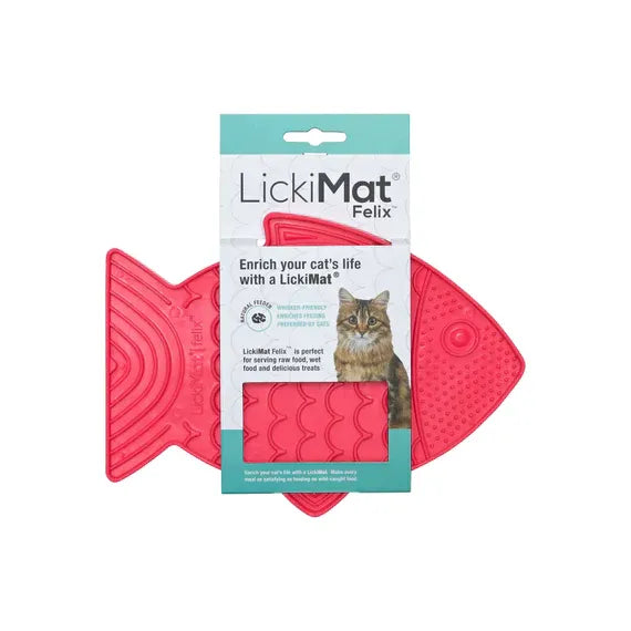 Licki Mat Felix cat lick mat red