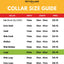 custom pet collar size guide